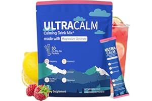 GMOOKEY UltraCalm Super Drink Packets, Raspberry Lemonade Flavor, Sugar‑Free Stress Relief & Focus Support with Magnesium, No