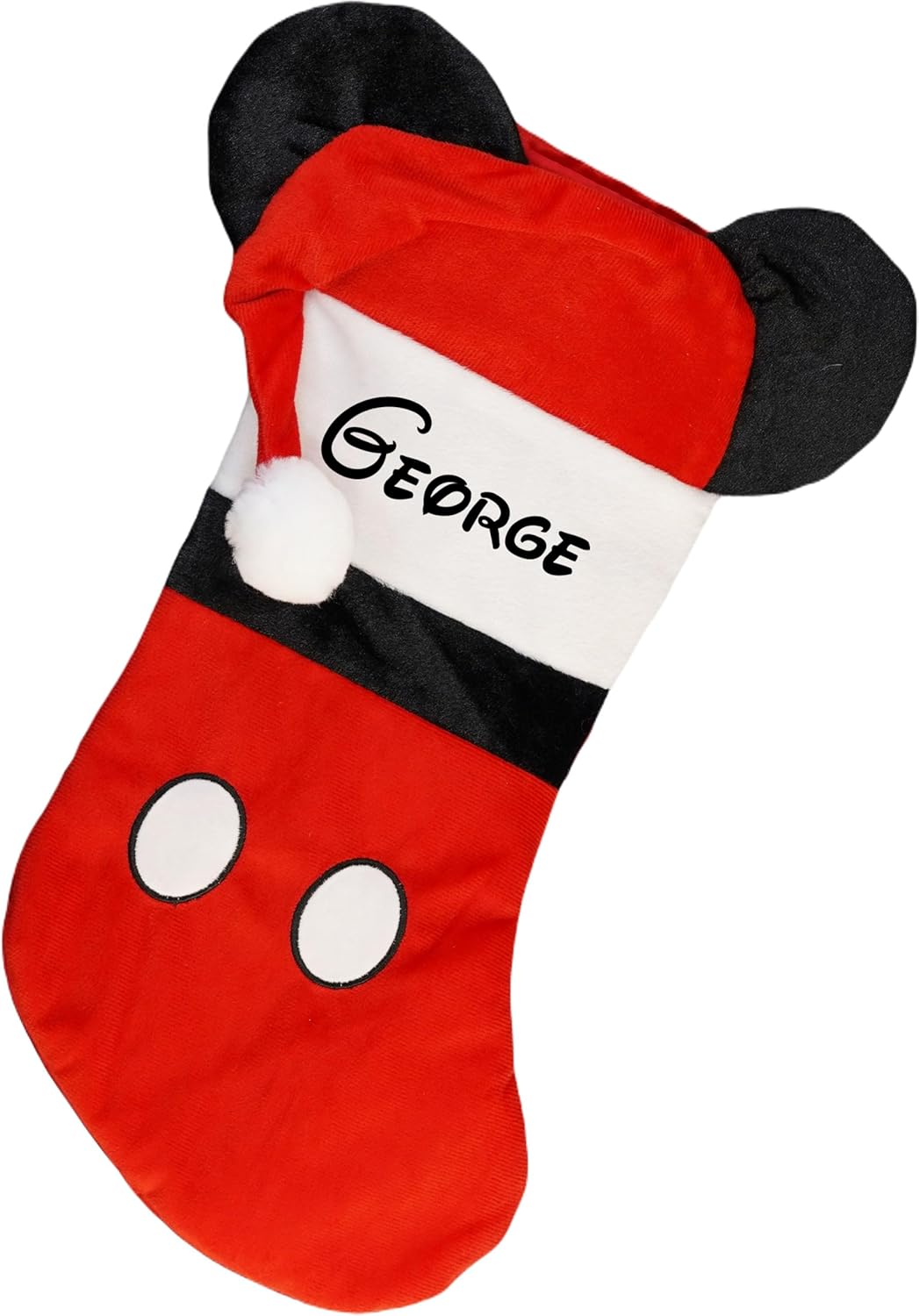Stockings & Holders - Personalized Disney Mickey Mouse Christmas Stocking with Ears - 19 Inches