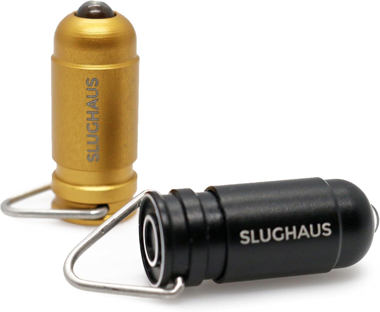 Mini Tactical LED SLUGHAUS Worlds Smallest LED Flashlight Keychain Light Gunmetal Bullet 02