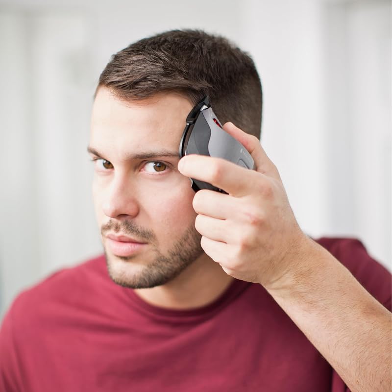 Máquina de cortar cabelo remington quickcut, máquina de cortar cabelo com e sem fio, lâmina larga para maior cobertura, tecnologia curvecut, 9 pentes, autonomia de 40 minutos, design ergonômico - hc4250