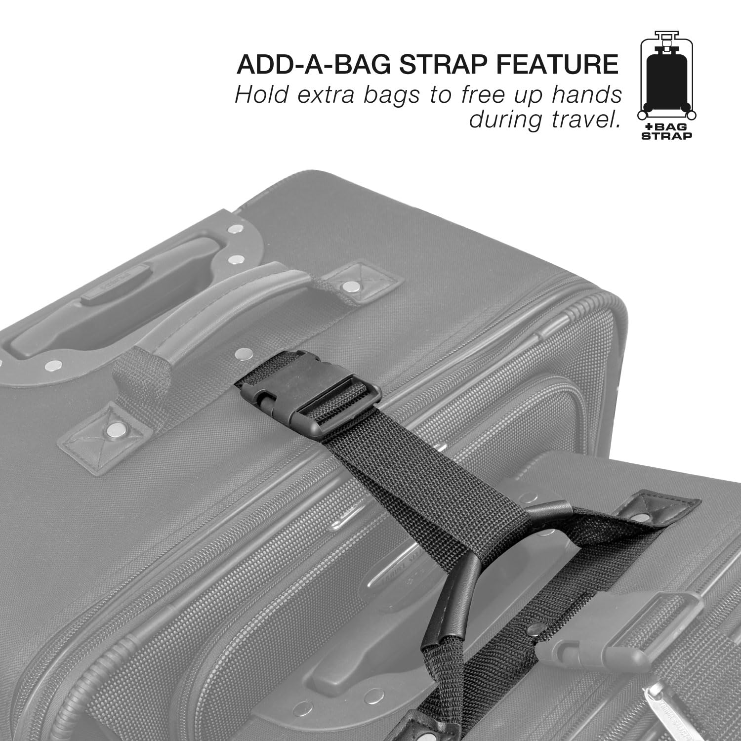Travel Select Amsterdam Softside Expandable Rolling Luggage, Lightweight 2-Wheel Check-In Suitcase with Push-Button Handle, Gray, 25