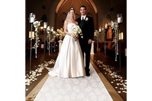 FrenzyBird Aisle Runner for Wedding Ceremony 3 x 100 Feet White Aisle Runner Walkway for Indoor Outdoor Wedding Church Decorations ，Halloween Parties can Also use a Carpet(Rose)