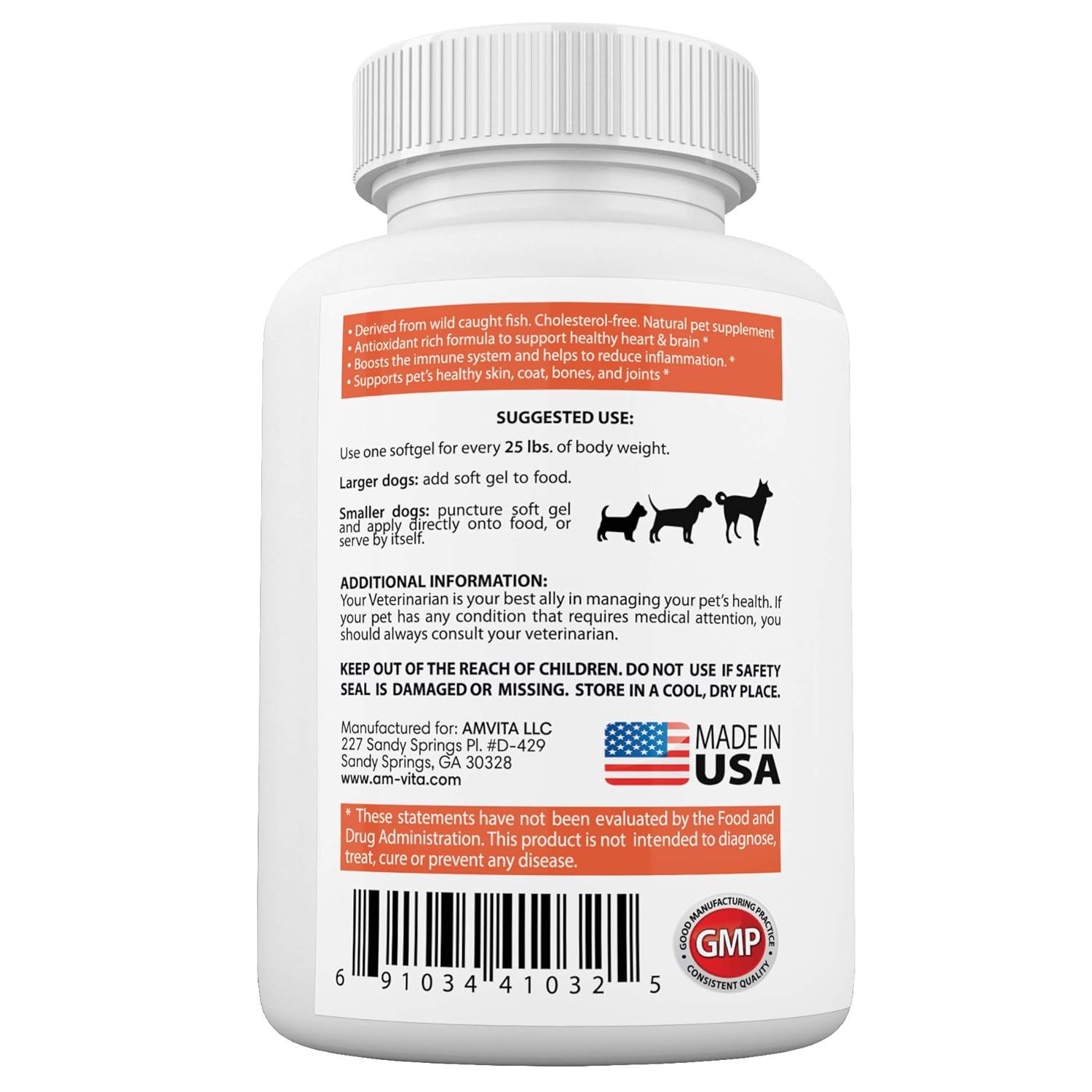 BEST Omega 3 Fish Oil for Dogs MADE IN USA Natural Skin