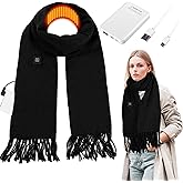 POKUSI Heated Scarf for Women Men, Eletric Heated Scarf with Rechargeable Battery 5000mAh, Ideal Gift for Christmas
