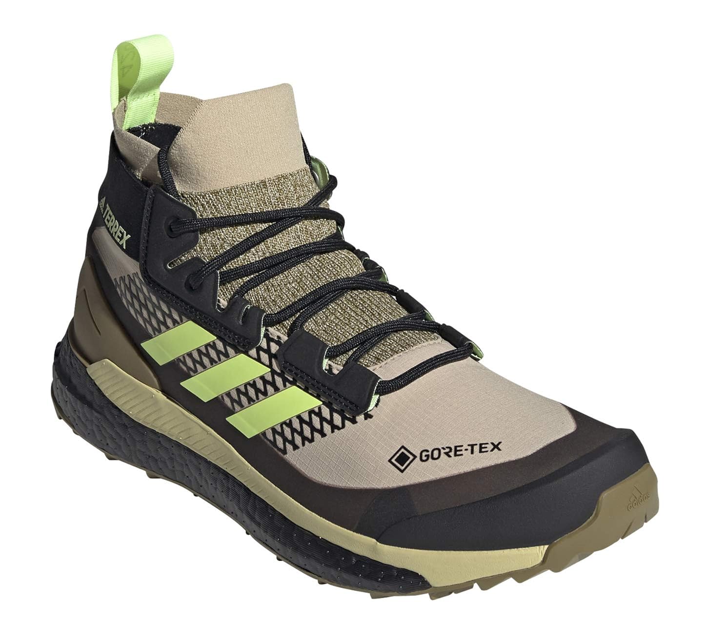 adidas Terrex Free Hiker Gore-TEX Hiking Shoes Savannah/Hi-Res Yellow/Core Black 7 D (M 