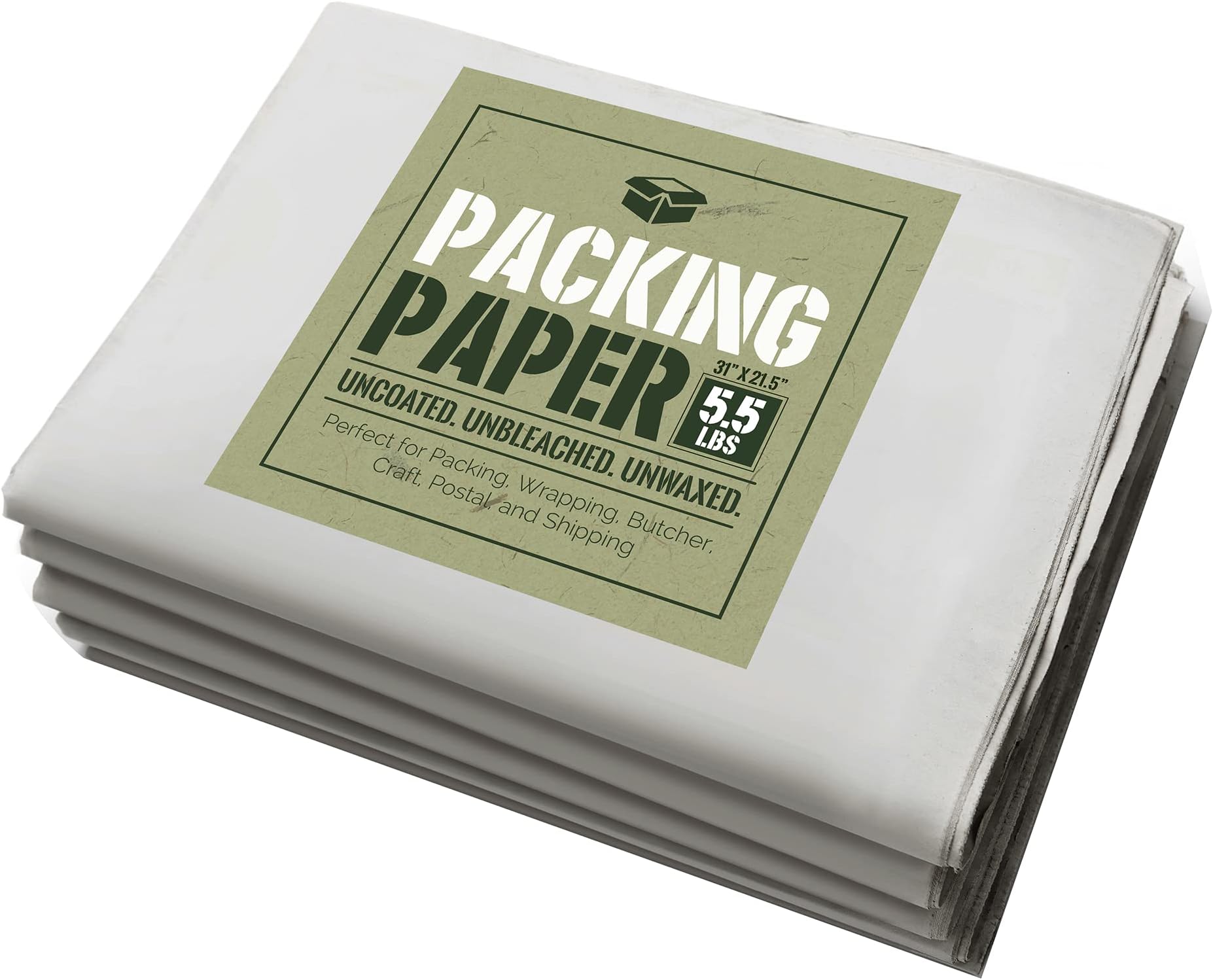 Tenby Living Newsprint Packing Paper 5.5 lbs of Uncoated, Unbleached