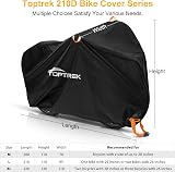 toptrek Bike Cover 210D Waterproof Outdoor 3 Bikes 220x120x110cm with Lock Holes view 2