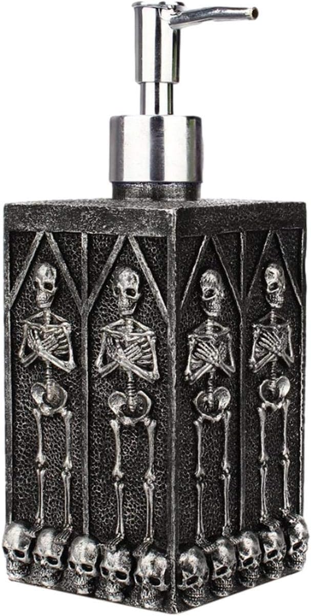 crazerop Schädelmuster Seifenspender Mit Pumpe, Küche Bad Soap