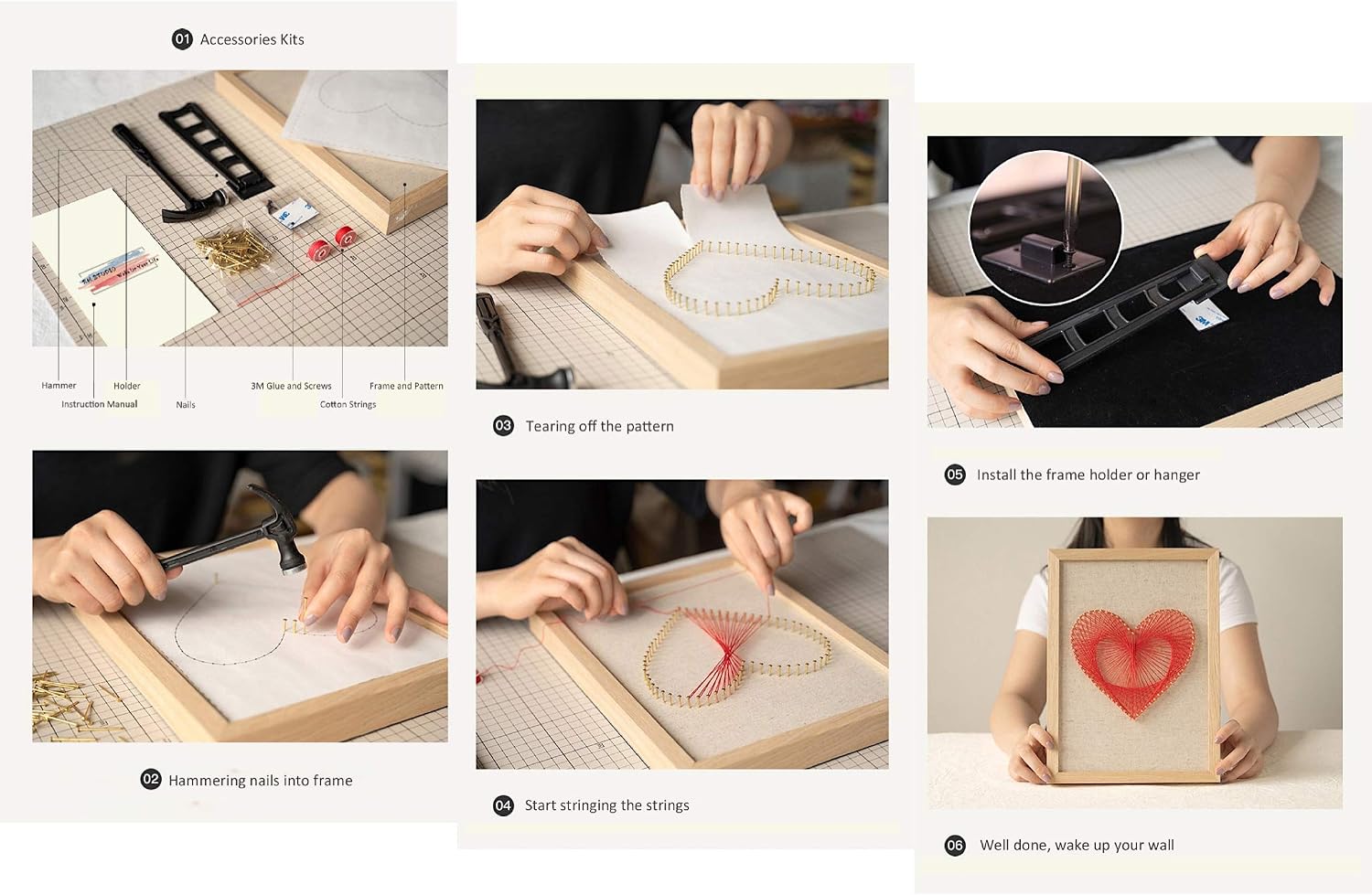 RM Studio DIY String Art Kit with All Necessary Accessories and Frame ...