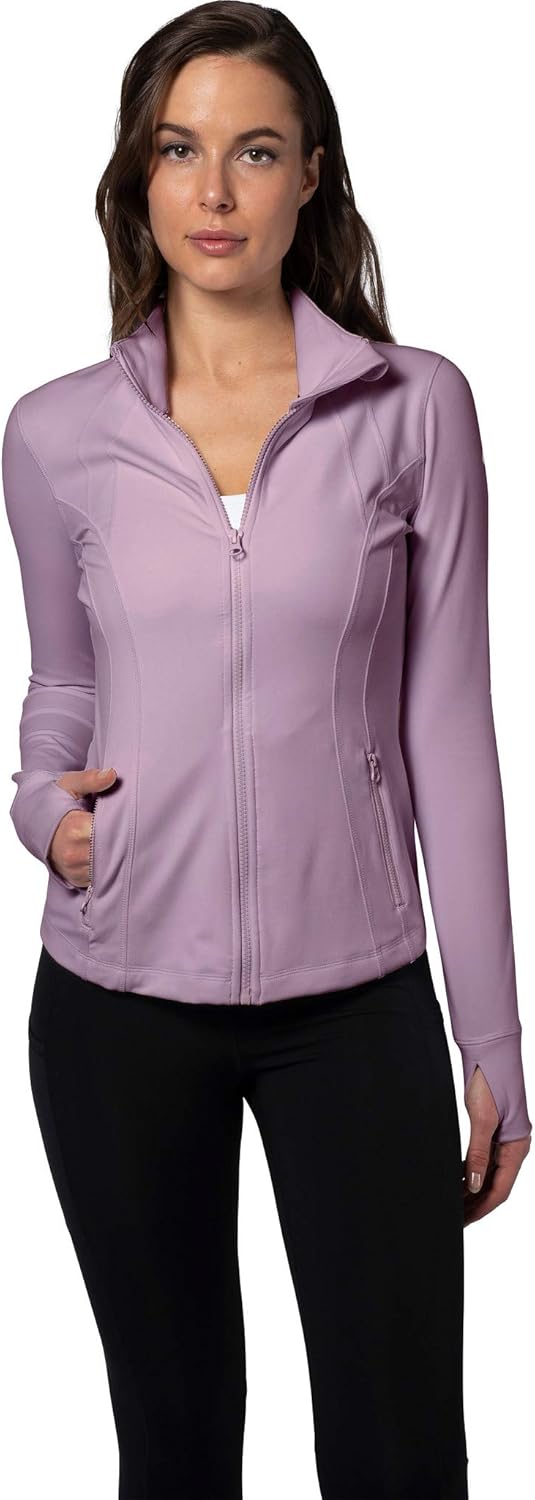 Yogalicious Womens Ultra Soft Lightweight Full Zip Yoga Jacket with