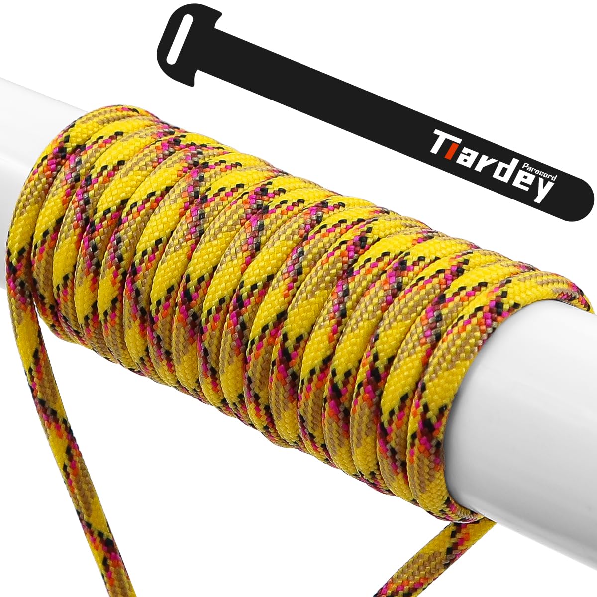 Tiardey PPF-057 Paracord 4mm 100ft (31m) 7 Core Strand,Tear-resistant,Nylon Cord,Mil Spec Type III Paracord,Holds up to 250kg for Outdoor Survival Camping
