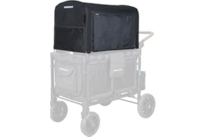 WONDERFOLD Flex Canopy for Stroller Wagon - Wagon Canopy with Removable Front/Back, Mesh Sides, Adjustable Side Panels & Convenient Storage Pockets, W4 Elite/Luxe