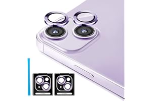 Jeluse [2X2 Pack] Camera Lens Protector for iphone 14 Plus for iphone 14, 9H Tempered Glass Screen Protector Cover [Alignment Kit Eazy installation] Metal Individual Ring