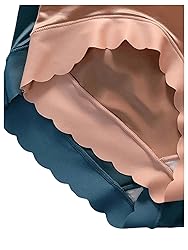 SOLY HUX Women's Satin Silk Briefs Scallop Trim No
