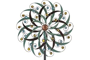 Stargarden Large Metal Wind Spinners for Outdoor, Metal Yard Art Wind Sculptures & Spinners for Yard and Garden Decorations (20x80 Inches)