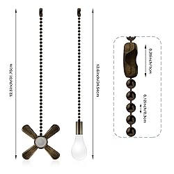 AIIGOU Ceiling Fan Pull Chains With Decorative, 2