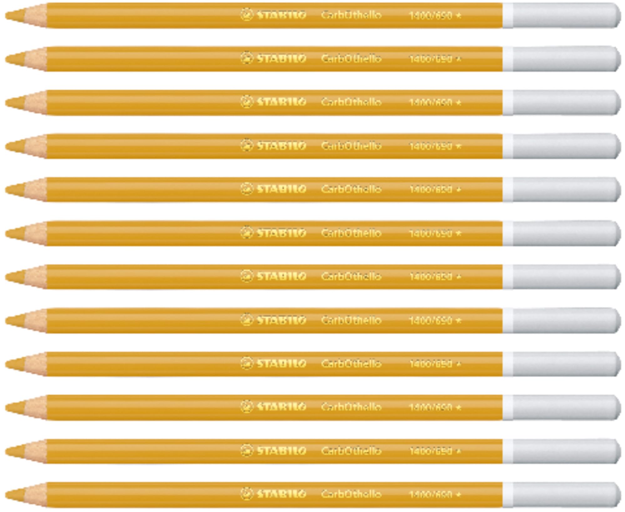 STABILO CarbOthello - Chalk-Pastel Pencil - Pack of 12 - Golden Ochre