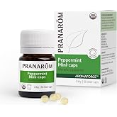Pranarom - Aromaforce Peppermint Mini-Caps - Organic Digestive Support - Certified Organic Ingredients - Safe &amp; Effective - Easy to Swallow - 60 count