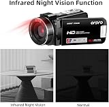 ORDRO B320 1080P Camcorder 18X Zoom 2 Batteries Night Vision 16GB Card view 3