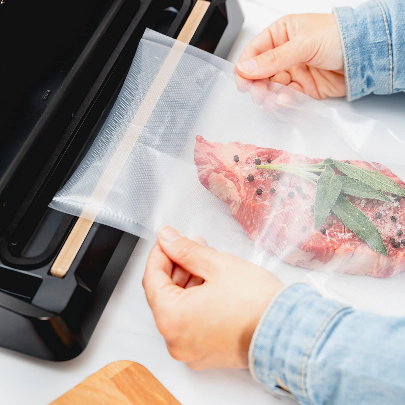 Avid Armor Vacuum Seal Rolls, Vac Seal Bags for Food Storage, Meal Saver Freezer Vacuum Sealer Bags, Sous Vide Bags Vacuum Sealer, Non-BPA Vacuum Sealer Bags, 8 inches by 50 feet, Pack of 2