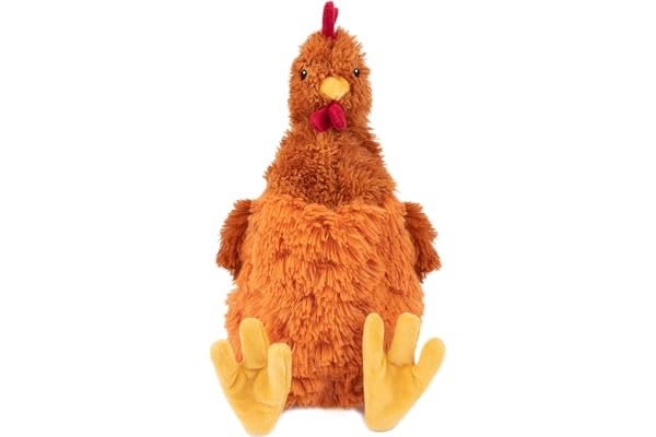 Best Pet Supplies Chicken Crinkle Plush Dog Toys for Interactive Play, Puppy and Senior Indoor Play, Colorful Chicken Toy Sha