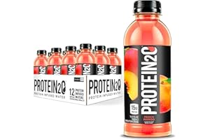 Protein2o 15g Whey Protein Infused Water, Peach Mango, 16.9 Oz Bottle (Pack of 12)