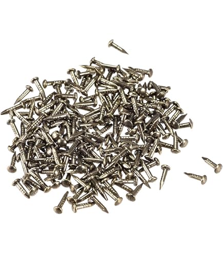 Uxcell 100-Pack Tiny Brass Nails – 1.5x25mm Round-Head, Threaded Shank For DIY Woodworking & Box Decoration