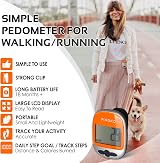 Pingko Outdoor Multi-Function Portable Pedometer Orange view 2