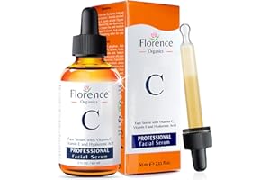 FLORENCE Vitamin C Serum For Face – Anti-Aging Facial Serum with Vitamin C, Hyaluronic Acid, Niacinamide, B5 & Vit E. Brightening Facial Essence for Dark Spots, Fine Lines, Wrinkles & Glowing Skin, 2 Fl Oz