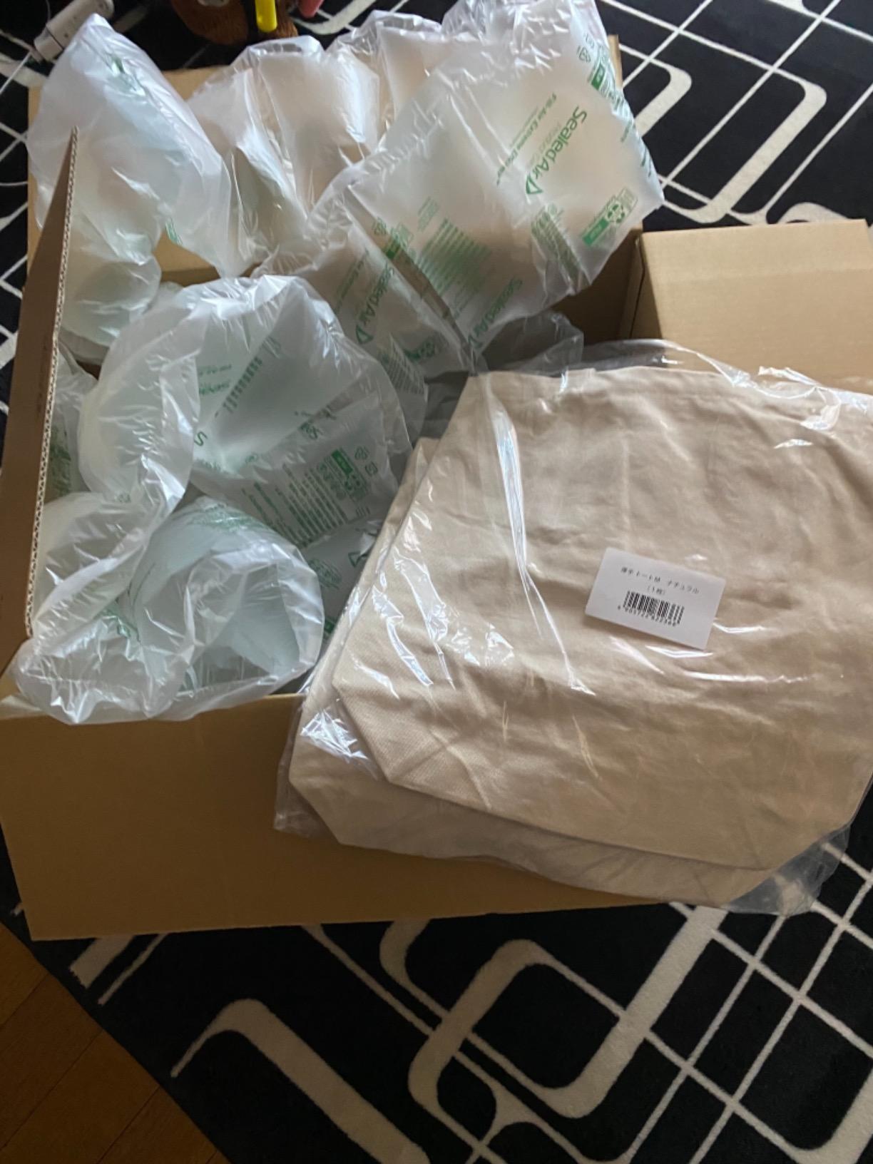 トートバッグ 手提げ袋 厚手 コットン Mサイズ ワイド ブルーデニム photo review