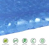 WELTRXE Bath Mat Non Slip Anti Mould 69 x 36 cm Blue Pebble PVC view 2