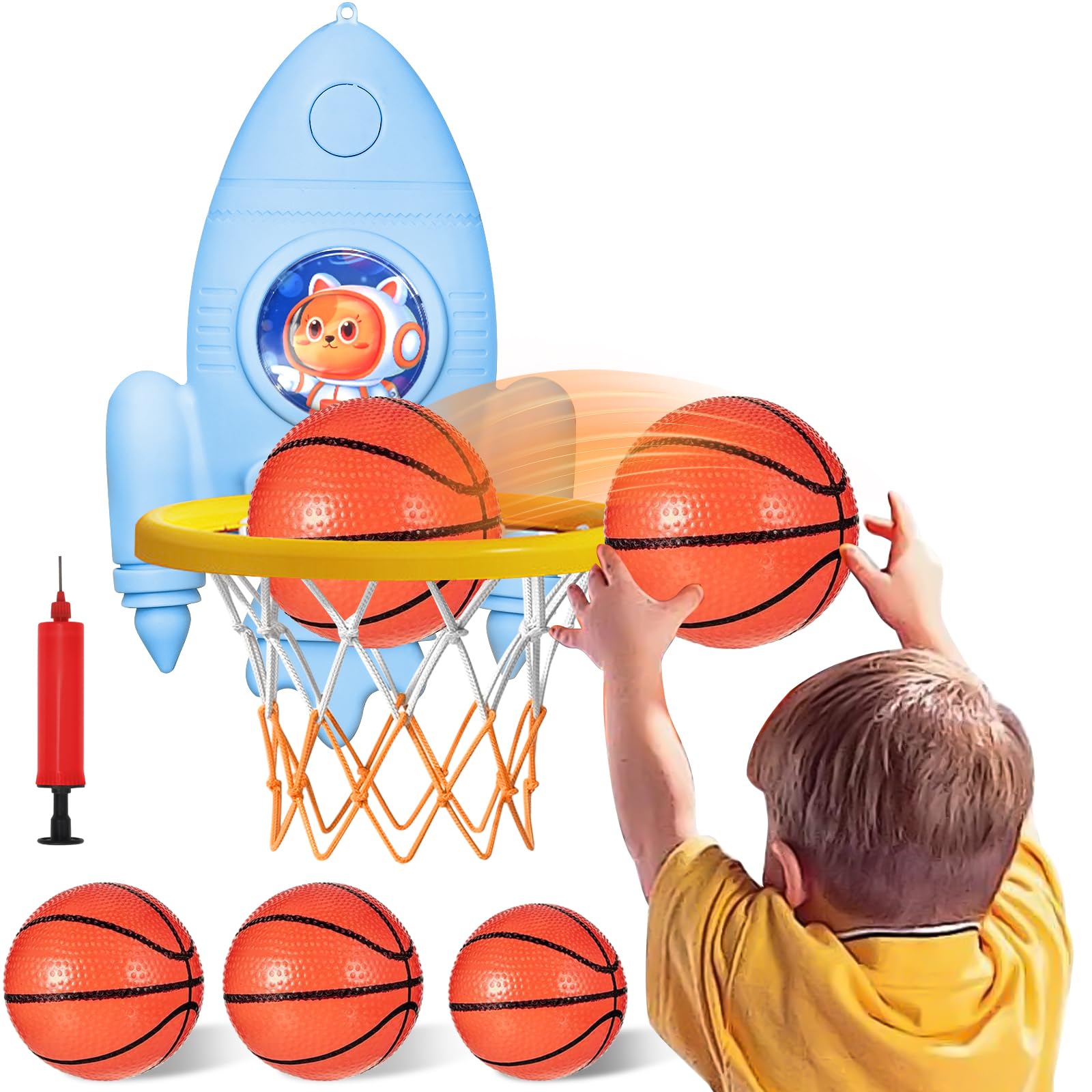 Photo 1 of Mini Basketball Hoop with 3 Balls and Pump for Kids Boys Girls Age 2 3 4 5 6,Toddlers Basketball Hoop for Indoor or Outdoor Play,Adjustable Height,Toys Gift for Childs