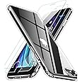 xiwxi for iPhone SE Case 2022/3rd/2020,iPhone 8/7 Case,with [2xTempered Glass Screen Protector] [ 360 Full Body Shockproof ] [Heavy Dropproof],Hard PC+Soft Silicone TPU+Glass Screen Phone case -Clear