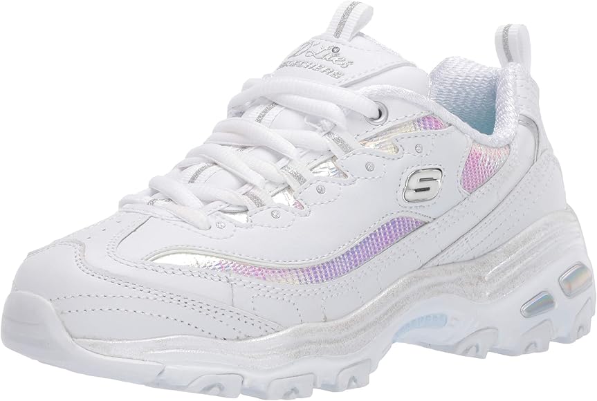 skechers d'lites silver
