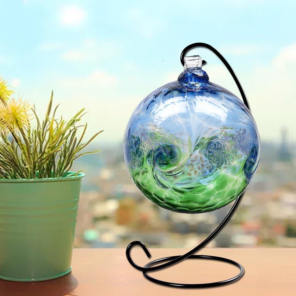 Ornament Display Stand, 3 Pack Iron Hanging Stand Rack Holder for Hanging Glass Globe Air Plant Terrarium, Witch Ball and Home Wedding Decoration(Black)-by YBLNTEK: Kitchen & Dining