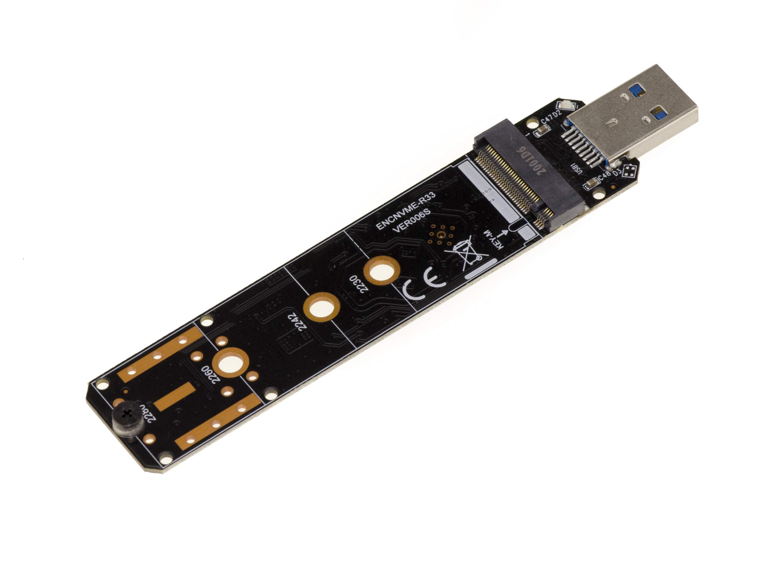 KALEA-INFORMATIQUE USB 3.0 Key Adapter For all types of SSD M.2 NGFF NVMe AND M2 type SATA with Realtek RTL9210B Chipset