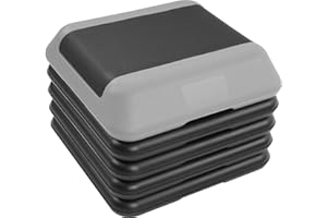 Fitvids Step Aerobic Platform, Exercise Step with 5 levels Adjustable Height, 4 Stackable Risers, Fitness Training Workout Stepper for Home Gym, Cardio Strength, Multiple Options