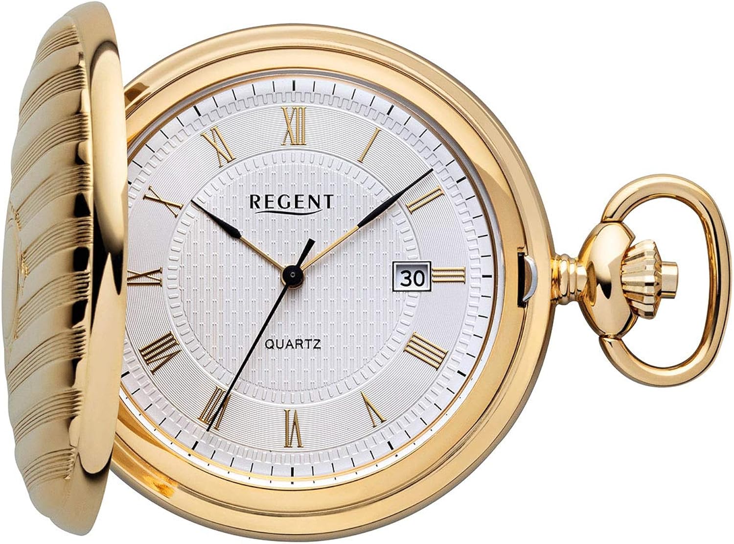 Regent P611 Pocket Watch GoldPlated Analogue Quartz Amazon.co.uk
