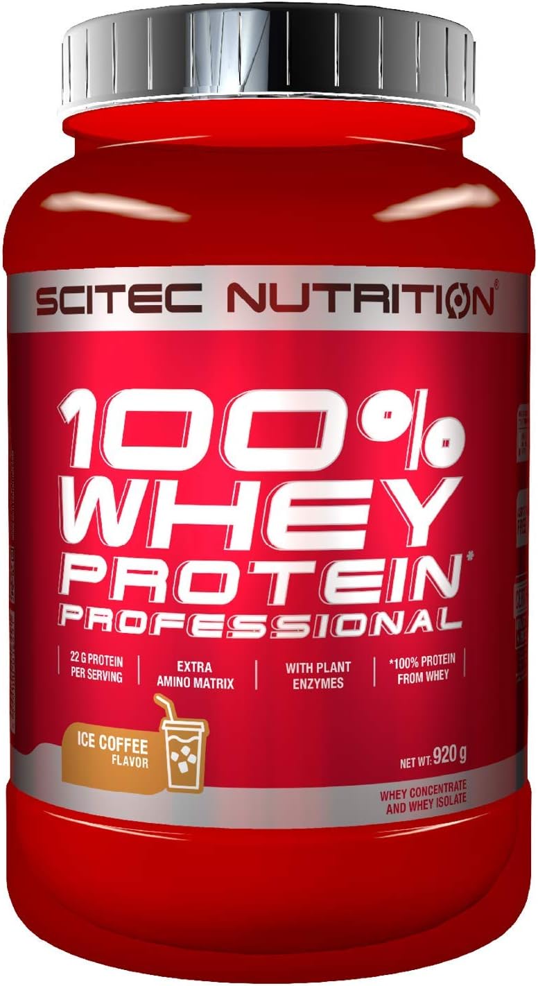 Scitec Nutrition 100% Whey Protein Professional, Enhanced with Extra Amino Acids & Digestive Enzymes, Gluten-Free