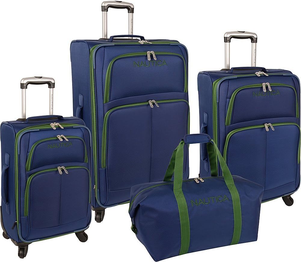 Nautica Bay Breeze 4 Piece Luggage Set (20in/24in/28in