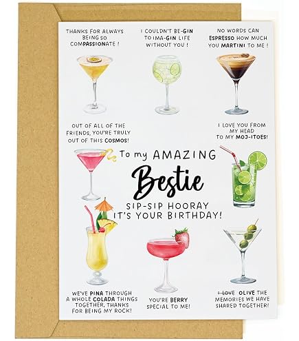 Birthday Card For Women Funny Espresso Martini Birthday Card - Coffee ...