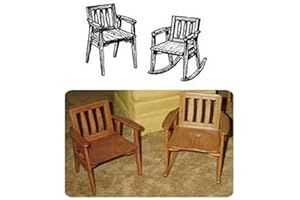 WOODCRAFT Project Paper Plan to Build Child's Rocker with Arm Chair - Material Not Included