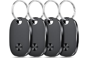 AOWOKA Air Tags-4 Pack, Bluetooth Tracker Works with Apple Find My APP (iOS Only), Keys Finder and Item Locator for Luggage, Backpack, Suitcases, Replaceable Battery, IP67 Waterproof Tracking Tag