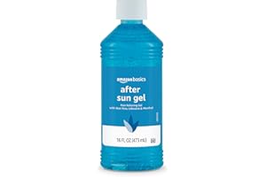 AMAZON BASICS Amazon Brand - Solimo After Sun Gel with Aloe, Lidocaine and Menthol, 16 Fluid Ounce (1 Pack)