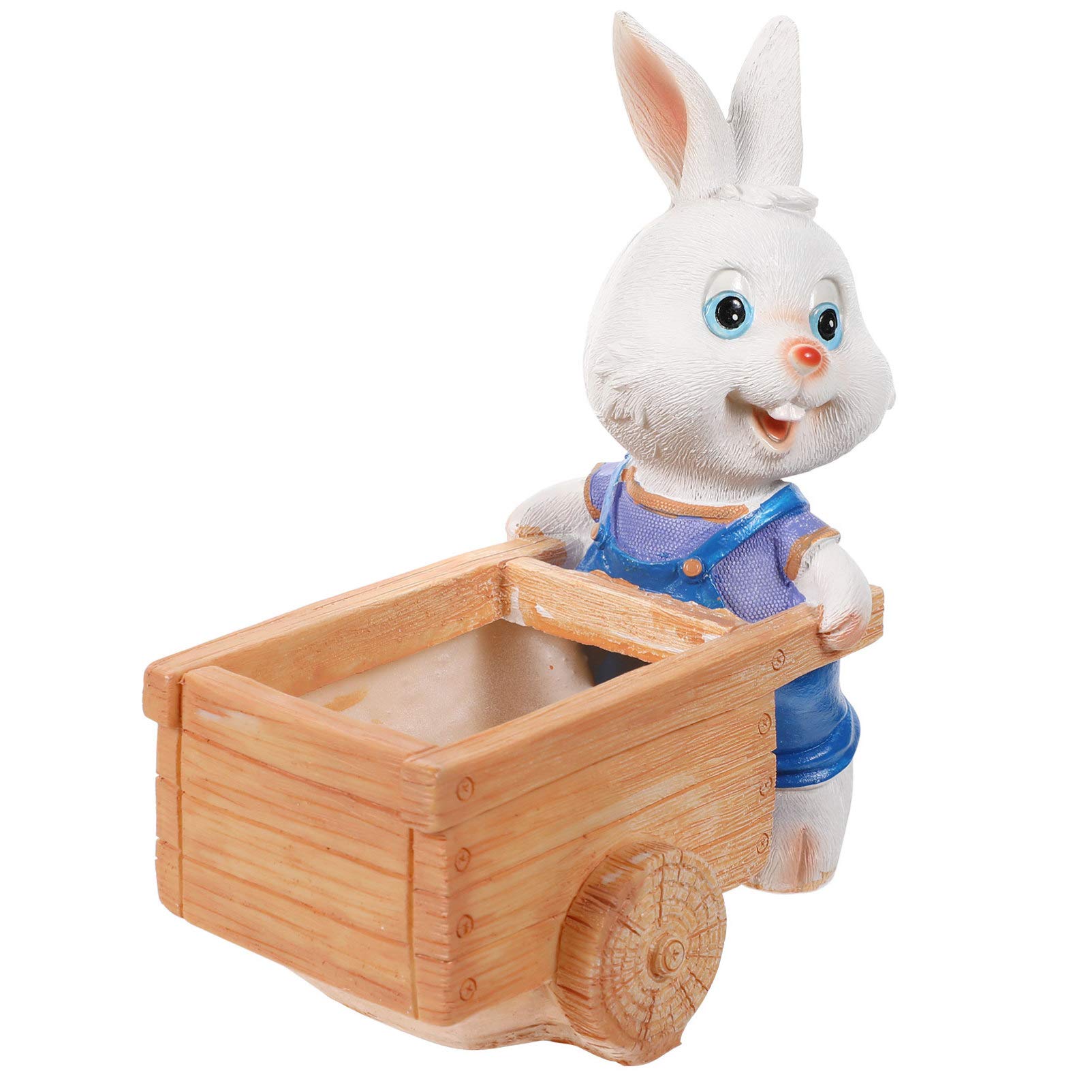 BESPORTBLE Rabbit Succulent Planter Pots Bunny Flower Pot Flowerpot Plant Pot Resin Vase Animal Planter Plants Bonsai Holder Flower Container Garden Statue Rabbit Figure Tabletop Decor