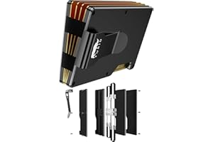 furid Minimalist Wallet for Men Slim: Rfid Wallet For Men - Metal Wallet with Money Clip Card Holder