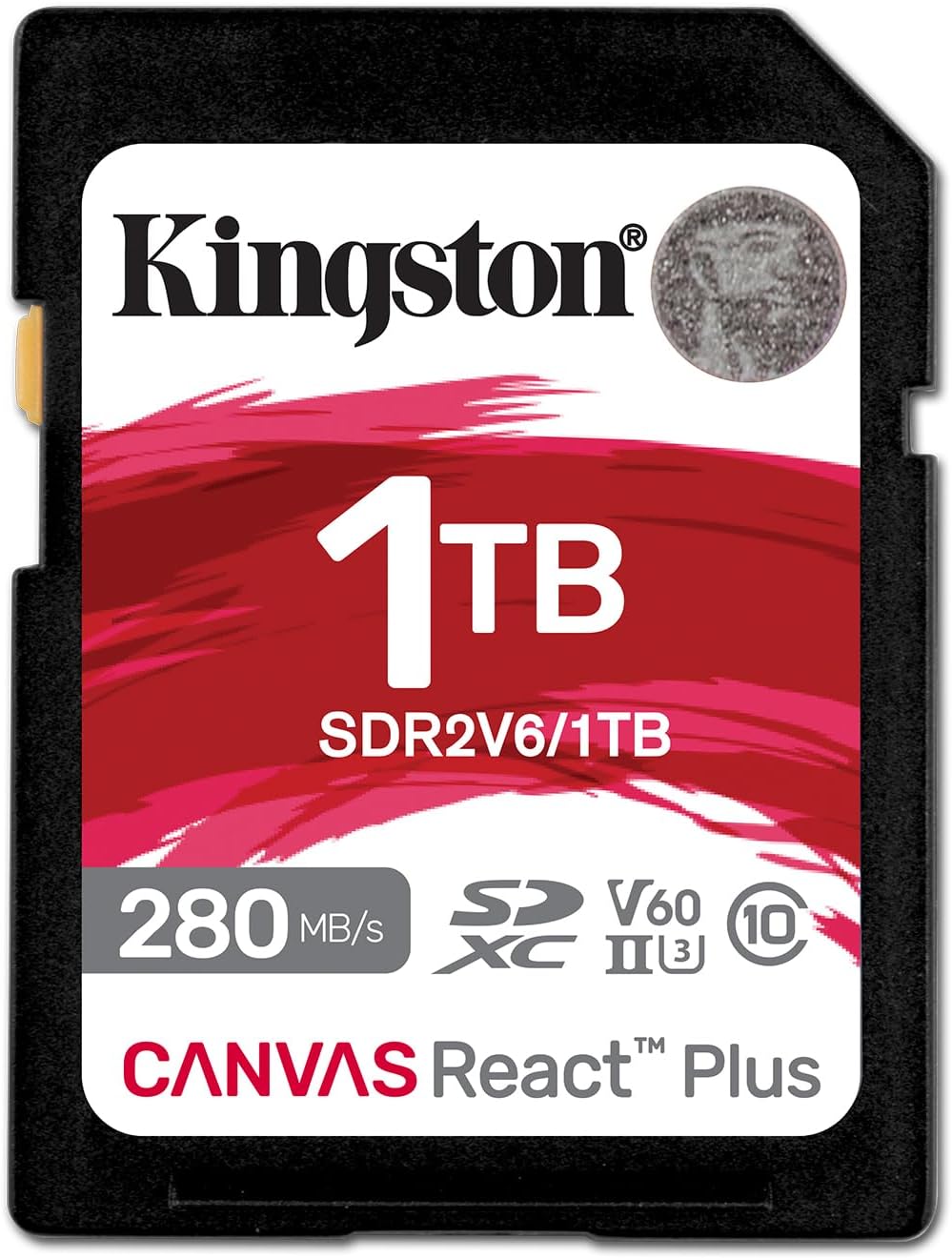 Kingston Canvas React Plus V60 1TB SDXC UHS-II U3 V60 SD Card for 4K Video