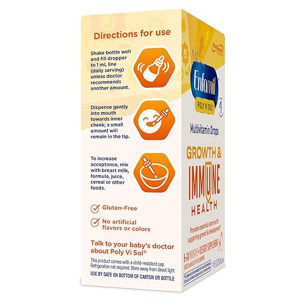 ENFAMIL POLY-VI-SOL LIQUID MULTIVITAMIN SUPPLEMENT FOR INFANTS AND TODDLERS, 50 ML DROPPER BOTTLE