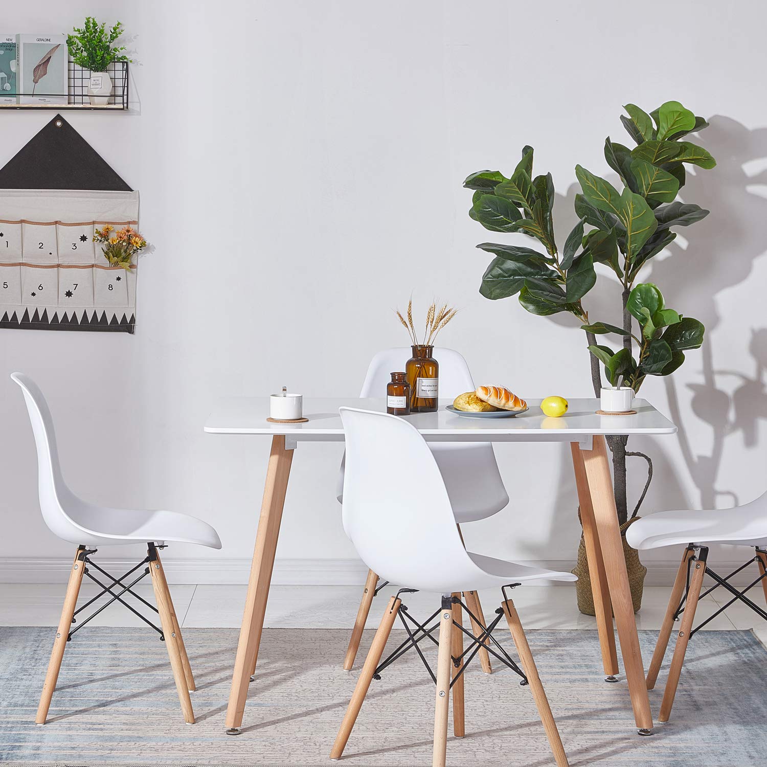 EGGREE Table Salle à Manger Rectangulaire Scandinave ...