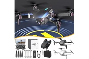 NSXCDH Mini Drone Foldable Aerial Photography Drone 2024 New Versatile 1080P HD Dual Camera FPV RC Quadcopter, Headless Mode, 360 Flip, Ones Key Start, Toys Gifts for Kids Adult Beginners (Black)